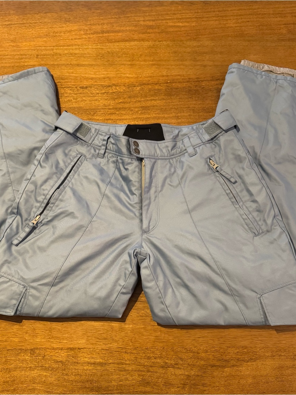 Wide Leg Women's Snow Pants in Light Blue